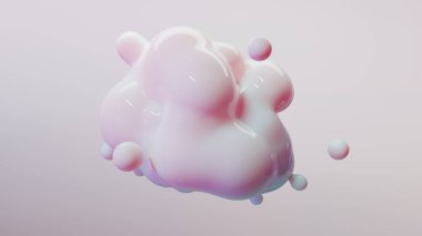 organik şekiller. Renkli kabarcıklar, soyut 3D arka plan. Sıvı akışkan renkler. sabun köpükleri, metaforlar. damla, sıvı eğim, akan küreler, madde, nano partiküller, 3D görüntüleme