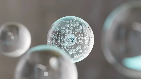 Makro Sıvı Baloncuk, suda çeşitli hava kabarcıkları. Köpüklü sıvı krem şeffaf kozmetik doku örneği. 3D kozmetik krem pürüzsüz. Serum köpükleri, şeffaf. Nemlendirici, 3D biçimlendirici