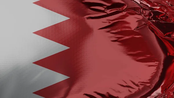 Flagge Bahrains Wind Fahne Bahrains Textur Nahaufnahme Realistische Animation Render — Stockfoto