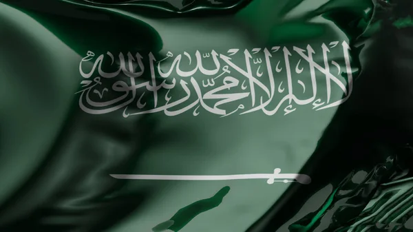 Flagge Saudi Arabiens Wind Ksa Flaggenwelle Textilstruktur Königreich Saudi Arabien — Stockfoto