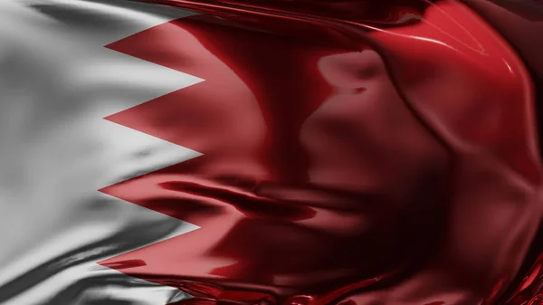 Bandeira Bahrein Acenando Vento Bahrein Bandeira Nacional Onda Textura Tecido — Fotografia de Stock
