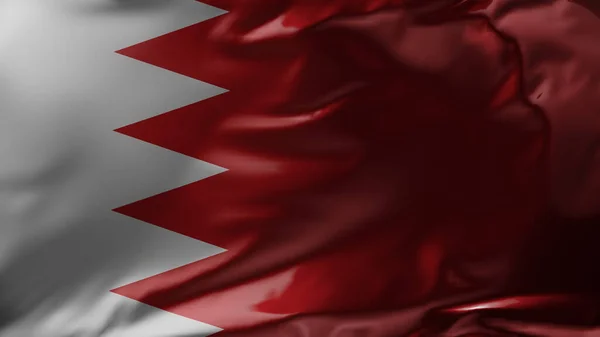 Flagge Von Bahrain Wind Wehen Bahrain Nationalflagge Wehen Stoffstruktur Nahaufnahme — Stockfoto