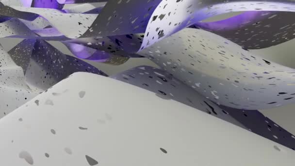 Abstrakcyjne Jedwabne Wstążki Machają Tekstylny Drapery Bezproblemowa Animacja Pętli Fala — Wideo stockowe