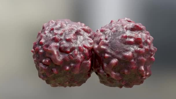 Crecimiento Células Cancerosas Incontrolablemente Sobre Tejido Células Infección Tumoral Diseminación — Vídeo de stock