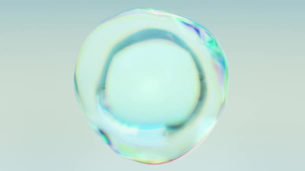 Essential Oil Bubbles Cosmetics Water Blue Liquid Bubbles Fluid Flow — Stock Video