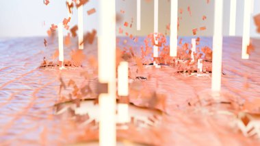 Mikrodermabrasyon ve deri ölü hücreleri lazerle dezenfekte edilmiş. Kuru ve pürüzlü cilt kabuğu, deri dokuları soyuluyor, cilt bakımı, güzellik tedavisi, ovalama işlemi, 3 boyutlu düzeltme.