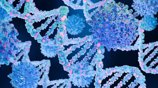 DNA genom yapısı, kanser hücresi moleküler detayları, Influenza virüsü, aşı ve tedavi, patojen viral yapısı, bakteri ve mikrop enfeksiyonu insan vücudunda, DNA sarmalı hasarı, 3D