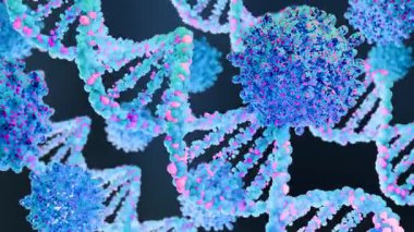 DNA genom yapısı, kanser hücresi moleküler detayları, Influenza virüsü, aşı ve tedavi, patojen viral yapısı, bakteri ve mikrop enfeksiyonu insan vücudunda, DNA sarmalı hasarı, 3D
