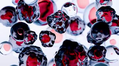 Sarkık ve Yaşlanan deri hücresi için kollajen serumu, kırışıklık önleyici çözelti, deri hücresi yenilenmesi, kırışıklık tedavisi, kozmetik reklamları, nemlendirici krem, güzellik konsepti, 3 boyutlu rendelendirme