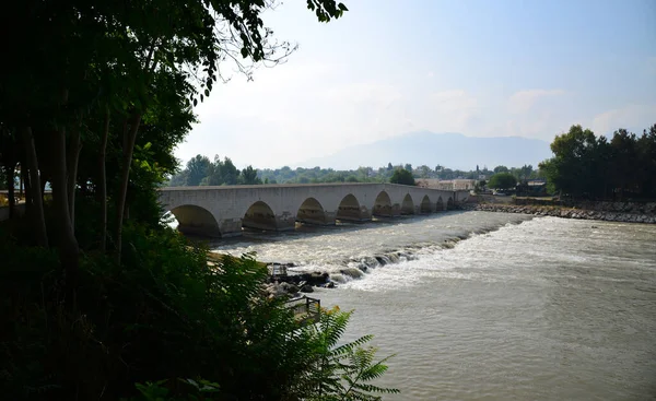 Historische Misis Bridge Gelegen Aan Rivier Ceyhan Het District Misis — Stockfoto