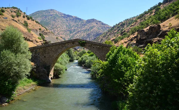 Encuentra Del Distrito Emdinli Hakkari Turquía Este Histórico Puente Piedra —  Fotos de Stock