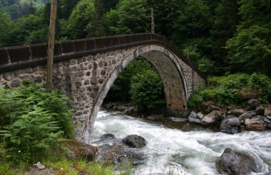 Türkiye 'nin Rize kentinde yer alan Tarihi Şato Köprüsü 18. yüzyılda inşa edilmiştir..