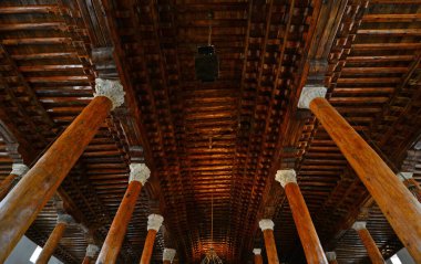 Arslanhane Mosque in Ankara, Turkey, and the tomb next to it are 13th century structures.