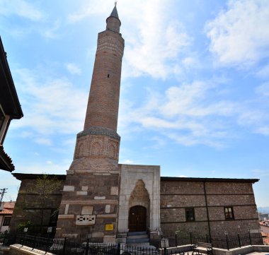 Arslanhane Mosque in Ankara, Turkey, and the tomb next to it are 13th century structures.