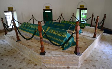 Karacabey Mosque and Tomb in Ankara, Turkey was built in 1427.