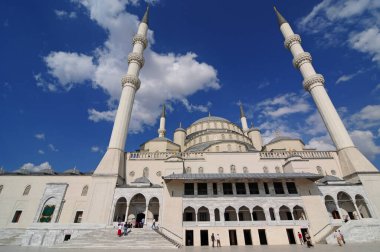 Kocatepe Mosque in Ankara, Turkey was built in the 20th century. It is one of the most important mosques of the recent period.