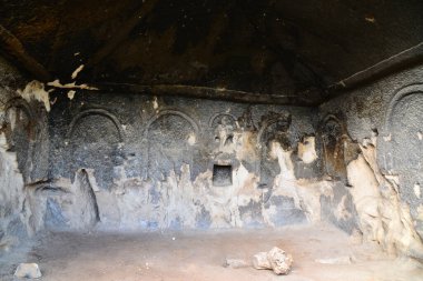 Located in Ankara, Turkey, the rock churches and houses of Mahkemeagacin are from the ancient period.