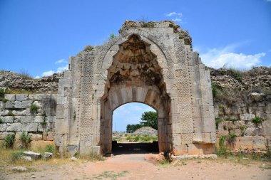 Evdirhan Caravanserai, located in Antalya, Turkey, was built during the Seljuk period and in the 13th century.