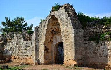 Evdirhan Caravanserai, located in Antalya, Turkey, was built during the Seljuk period and in the 13th century.
