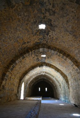 Kirkgozhan Caravanserai, located in Antalya, Turkey, was built in the 13th century.