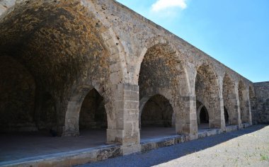 Kirkgozhan Caravanserai, located in Antalya, Turkey, was built in the 13th century.