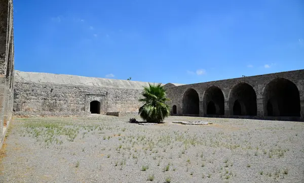 Kirkgozhan Caravanserai, located in Antalya, Turkey, was built in the 13th century.