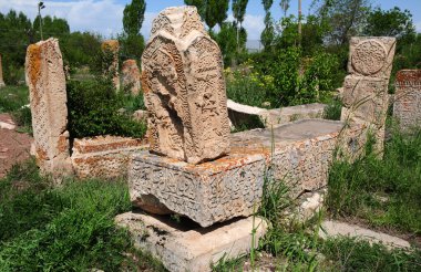 Halime Hatun Vault is a Seljuk mausoleum located in the Gevas district of Turkey. It is located to the east of the Seljuk Cemetery in the district. It was built in 1335 by the Saltuklu chief Meliki Izzettin Saltuk for his daughter Halime Hatun.