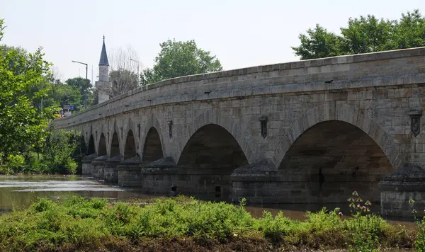 Pont Historique Gazi Mihal Bey Edirne Turquie — Photo