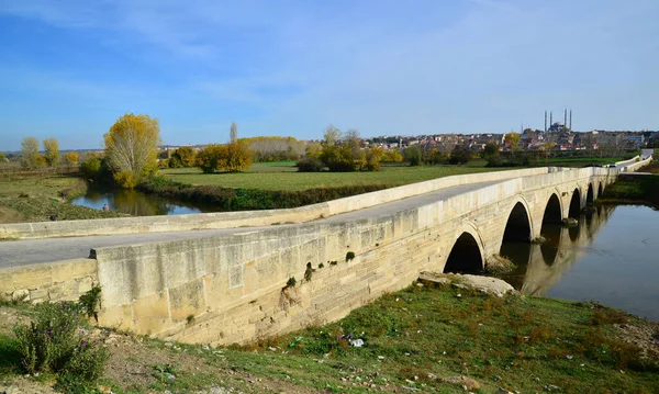 Sarachane Bridge Ligger Edirne Turkiet Byggdes Talet — Stockfoto