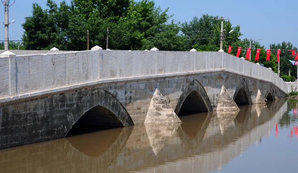 Kanuni Bridge Som Ligger Edirne Turkiet Byggdes 1500 Talet — Stockfoto