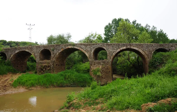 Situé Kesan Turquie Pont Corail Été Construit 14Ème Siècle — Photo
