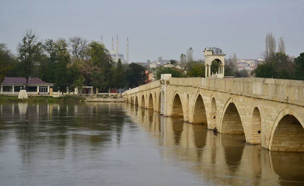 Meric Bridge Situé Edirne Turquie Été Construit 1847 — Photo
