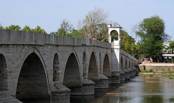 Most Meric Położony Edirne Turcja Został Zbudowany 1847 Roku — Zdjęcie stockowe