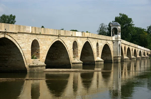 Meric Bridge Located Edirne Turkey Built 1847 — Stock Photo, Image