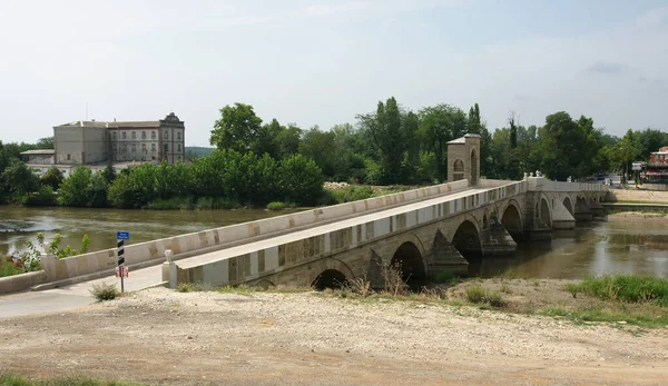 Situado Edirne Turquía Puente Ekmekcizade Ahmet Paa Tunca Fue Construido —  Fotos de Stock