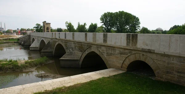 Localizado Edirne Turquia Ekmekcizade Ahmet Paa Tunca Bridge Foi Construído — Fotografia de Stock