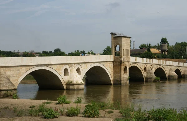 Położony Edirne Turcja Ekmekcizade Ahmet Paa Tunca Bridge Został Zbudowany — Zdjęcie stockowe