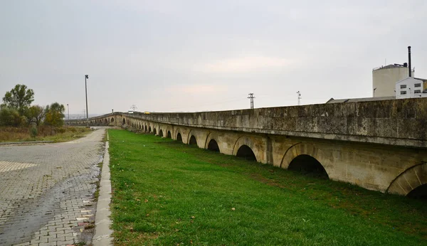 Situé Edirne Turquie Pont Historique Été Construit 1443 Est Long — Photo