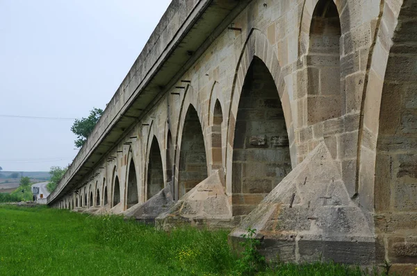 Localizado Edirne Turquia Ponte Longa Histórica Foi Construída 1443 Ponte — Fotografia de Stock