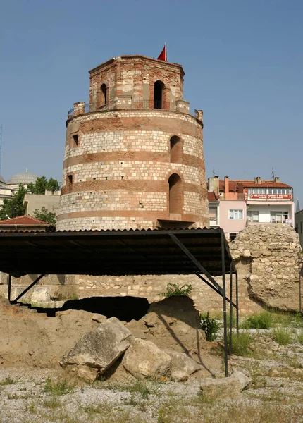 Situata Edirne Turchia Torre Macedone Costruita Durante Periodo Romano — Foto Stock