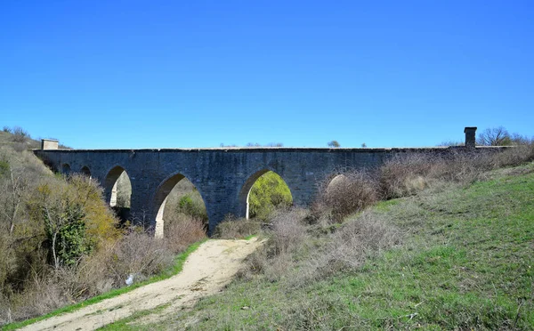 Localizado Edirne Turquia Aqueduto Yedigoz Foi Construído Por Mimar Sinan — Fotografia de Stock