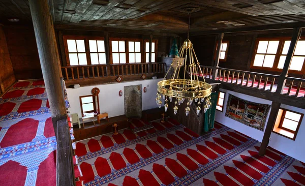 Meczet Hemsin Został Zbudowany 1877 Roku Duzcach Turcji Drewnianą Architekturę — Zdjęcie stockowe