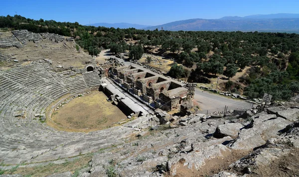 Nysa Antik Város Egy Ősi Település Aydin Törökország Turisták Által — Stock Fotó
