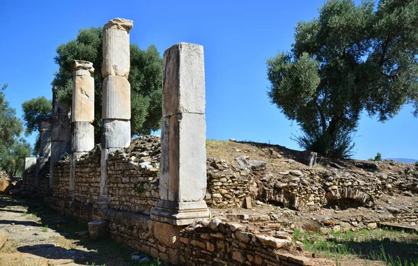 Nysa Antique City Antigo Assentamento Aydin Turquia Visitado Por Turistas — Fotografia de Stock