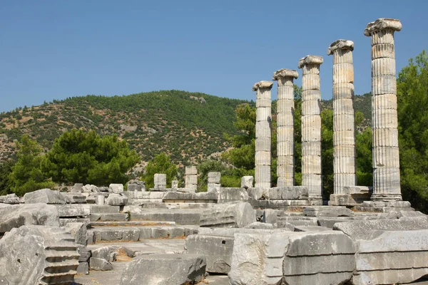 Antik Priene Kenti Aydn Türkiye Bulunan Antik Bir Şehirdir — Stok fotoğraf