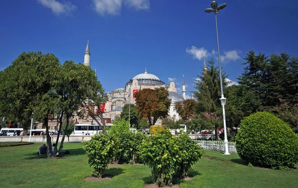 Située Istanbul Turquie Église Sainte Sophie Été Construite Entre 532 — Photo