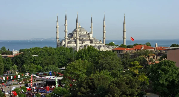 Située Istanbul Turquie Mosquée Bleue Été Construite 1617 Est Mosquée — Photo