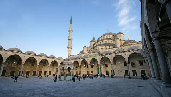 Blå Moskén Som Ligger Istanbul Byggdes 1617 Det Den Mest — Stockfoto