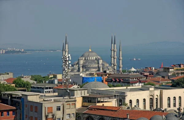 Modrá Mešita Byla Postavena Roce 1617 Tureckém Istanbulu Nejznámější Mešita — Stock fotografie