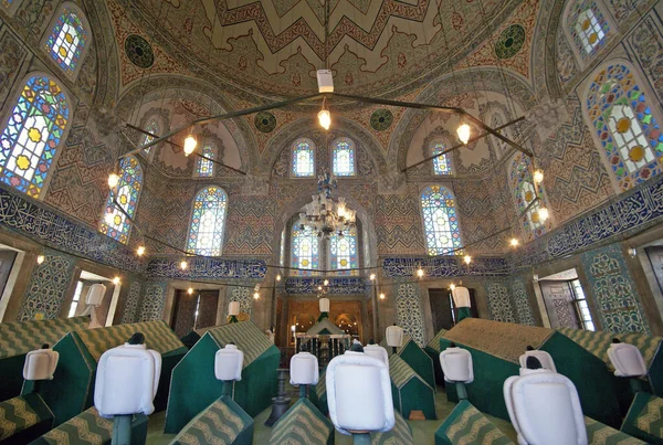 stock image Located in Istanbul, Turkey, the Sultanahmet Tomb was built in the 17th century. Sultans and important people are buried in it.